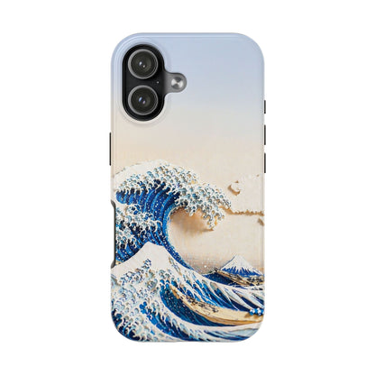 Japanese Great Wave Morning Glow Phone Case | Hokusai 3D Art | Edo Era Masterpiece