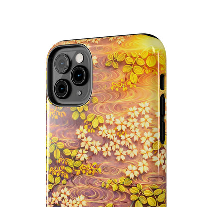 Sakura River Morning Light Phone Case – Japanese Chiyogami Inspired