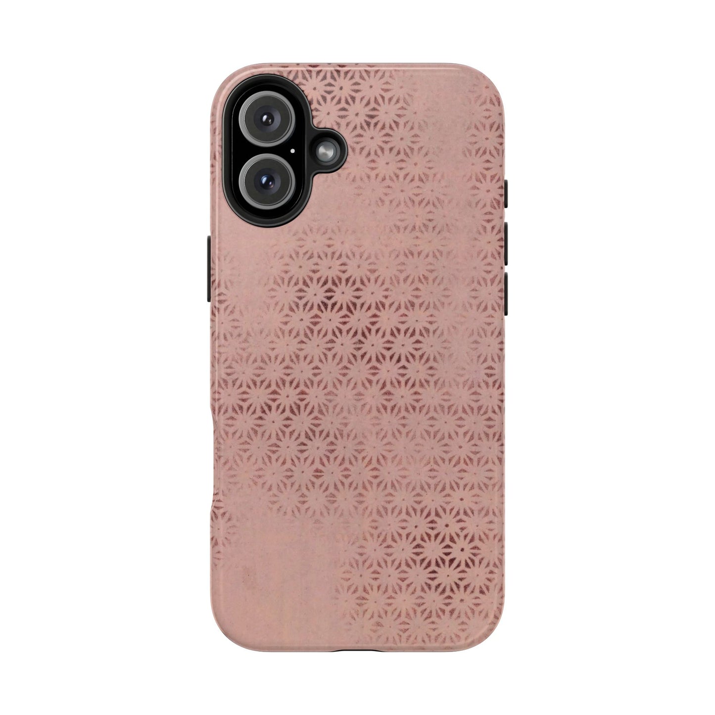 Taisho Era Pink Asanoha Phone Case | 1926 Japanese Chiyogami Art | Hemp Leaf Pattern