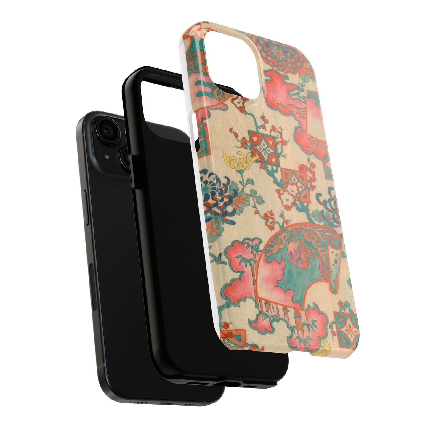 Meiji Era Fan & Chrysanthemum Phone Case | 1901 Zuan Hyakushu | Japanese Art