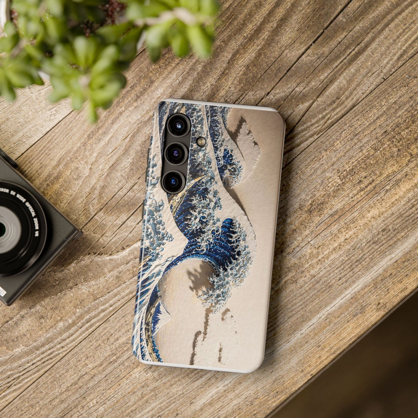 Great Wave 3D Embossed Tough Phone Case – Hokusai Japanese Art