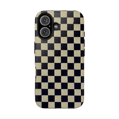 Ichimatsu Check Phone Case | Japanese Chiyogami Art | Taisho Modern Design 1926