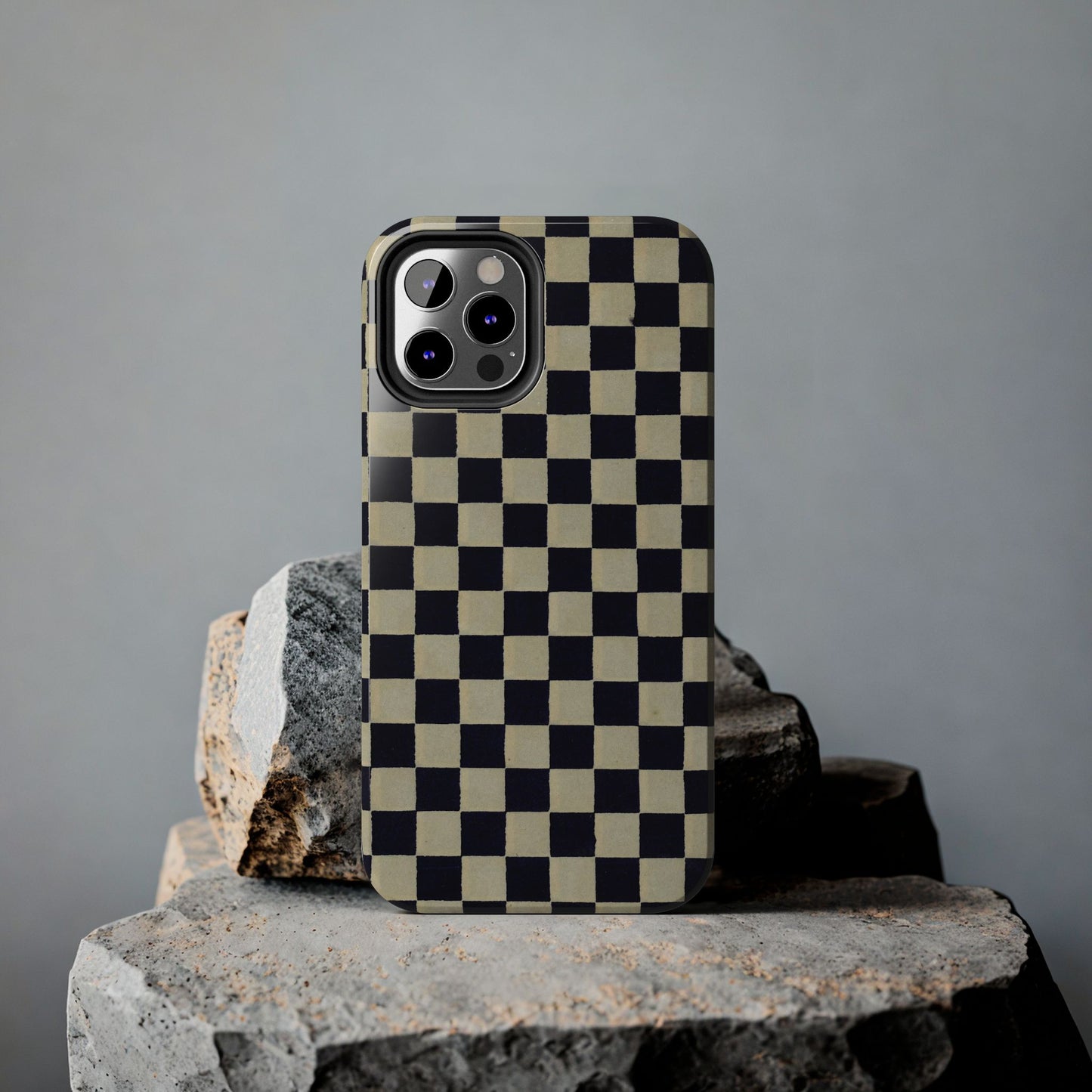 Ichimatsu Check Phone Case | Japanese Chiyogami Art | Taisho Modern Design 1926