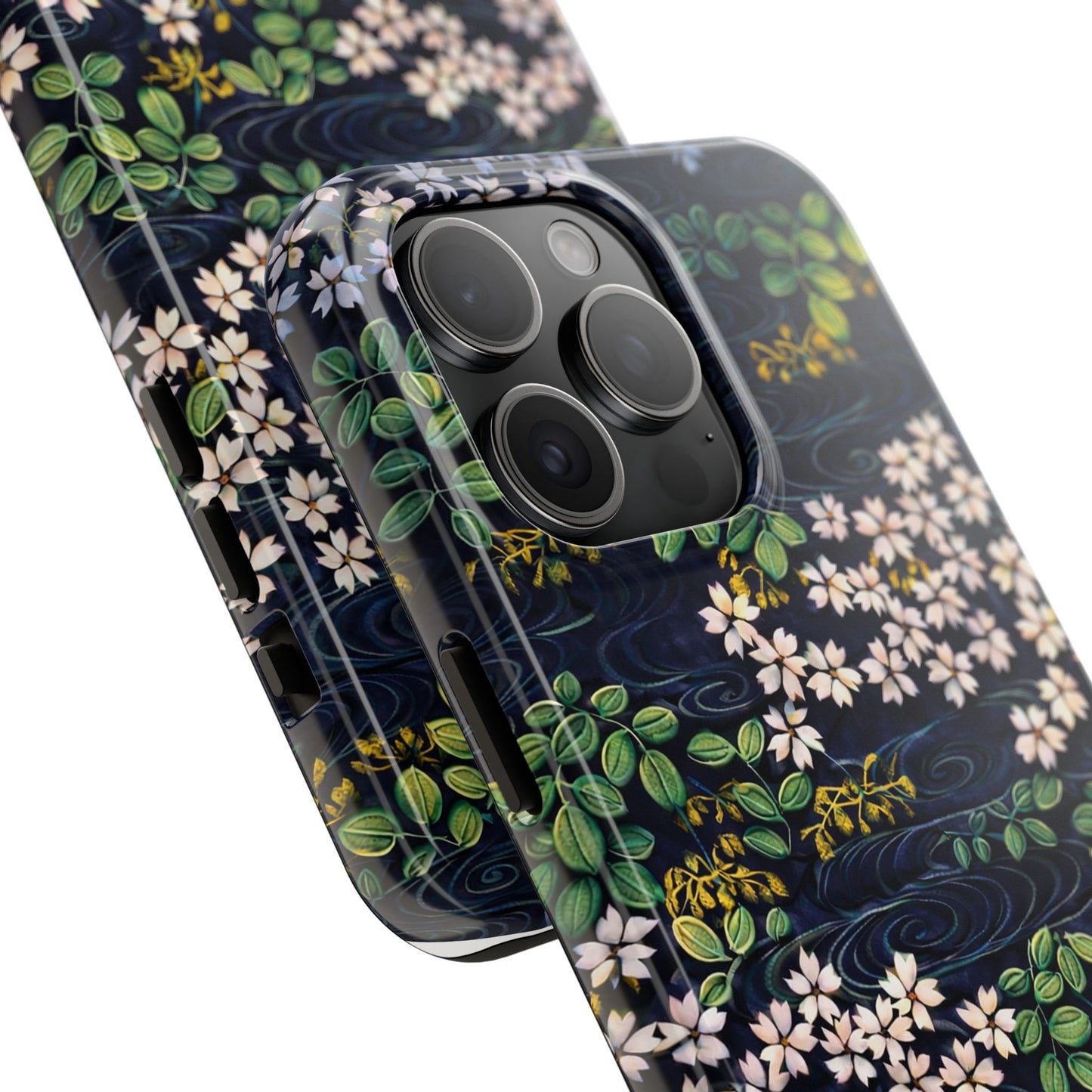Sakura River Night Phone Case – Japanese Chiyogami Inspired Design