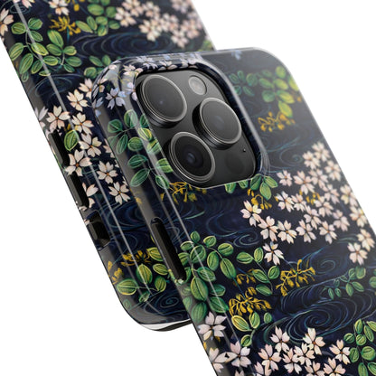 Sakura River Night Phone Case – Japanese Chiyogami Inspired Design