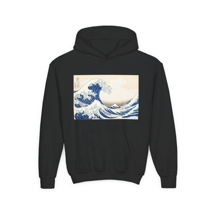 Great Wave off Kanagawa Kids Hoodie - Hokusai Japanese Art Youth Sweatshirt