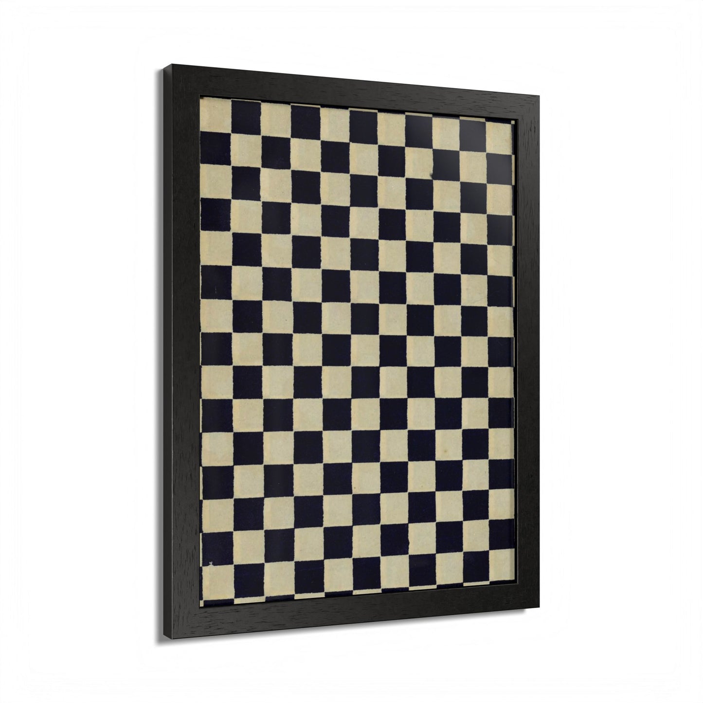 Taisho Era Ichimatsu Checkerboard Framed Poster - 1926 Japanese Chiyogami Wall Art