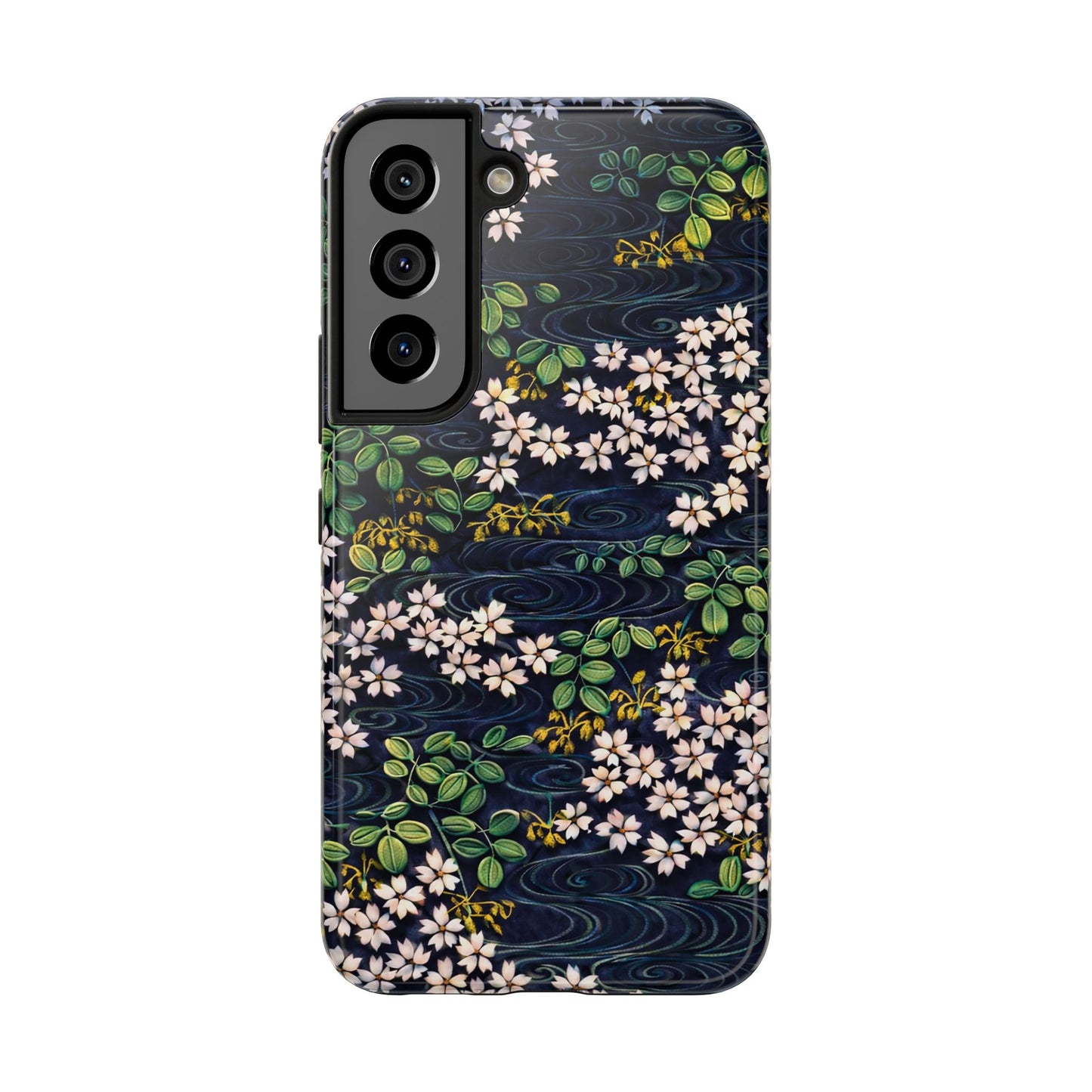 Sakura River Night Phone Case – Japanese Chiyogami Inspired Design