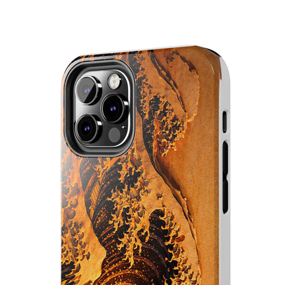 Golden Wave Tough Phone Case – Hokusai Sunset Japanese Art