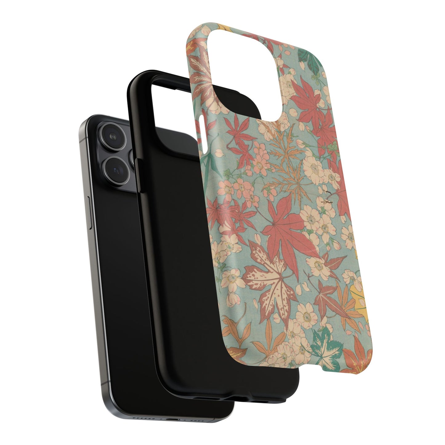 Meiji Era Maple & Autumn Bloom Phone Case | "Chiyogami Mihon" Japanese Archive Art