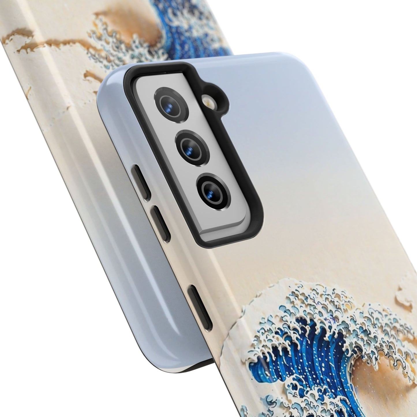 Japanese Great Wave Morning Glow Phone Case | Hokusai 3D Art | Edo Era Masterpiece