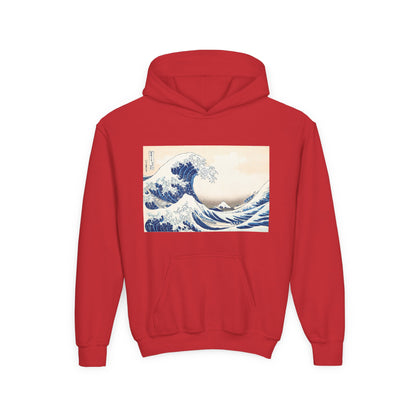 Great Wave off Kanagawa Kids Hoodie - Hokusai Japanese Art Youth Sweatshirt