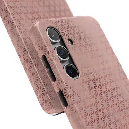 Taisho Era Pink Asanoha Phone Case | 1926 Japanese Chiyogami Art | Hemp Leaf Pattern