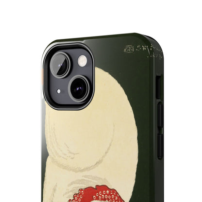 Taisho Era Lucky White Cat Phone Case | 1921 Japanese Woodblock Art | Zen Cat Design