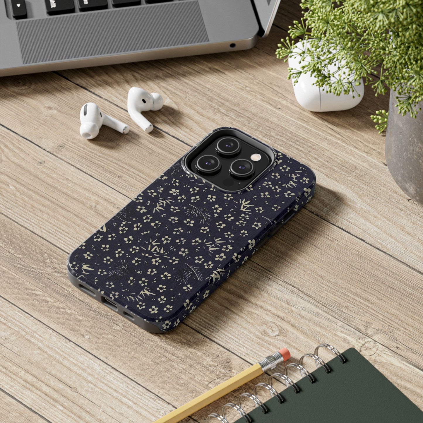 Taisho Era Shochikubai Phone Case | 1926 Pine, Bamboo & Plum | Japanese Chiyogami Art