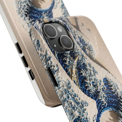 Great Wave 3D Embossed Tough Phone Case – Hokusai Japanese Art