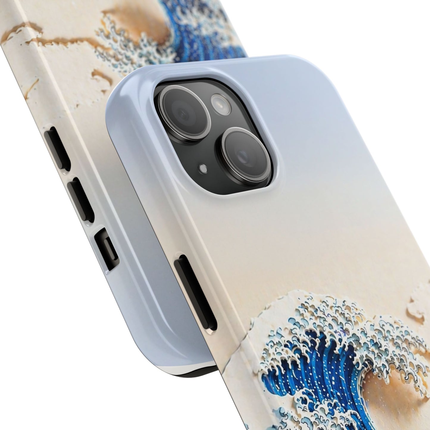 Japanese Great Wave Morning Glow Phone Case | Hokusai 3D Art | Edo Era Masterpiece