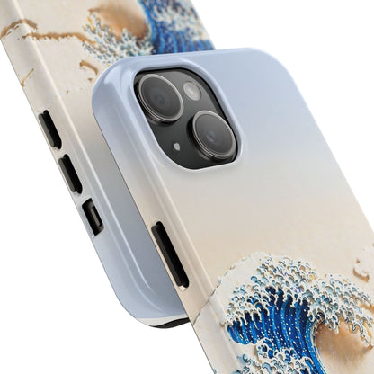 Japanese Great Wave Morning Glow Phone Case | Hokusai 3D Art | Edo Era Masterpiece