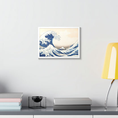 The Great Wave off Kanagawa – Katsushika Hokusai |  Japanese Ukiyo-e Fine Art Framed Poster |  Vintage Wall Art Print