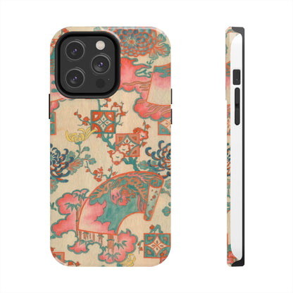 Meiji Era Fan & Chrysanthemum Phone Case | 1901 Zuan Hyakushu | Japanese Art