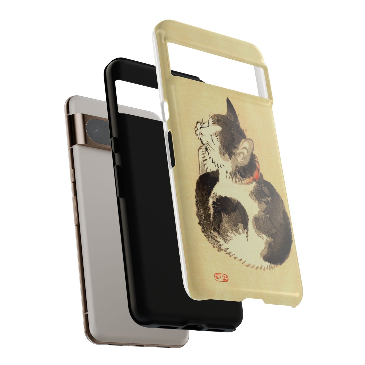 Sleeping Cat iPhone Case | Meiji Era Japanese Ink Painting | Ukiyo-e Art Phone Case | Vintage Japan Cat Gift