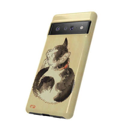 Sleeping Cat iPhone Case | Meiji Era Japanese Ink Painting | Ukiyo-e Art Phone Case | Vintage Japan Cat Gift
