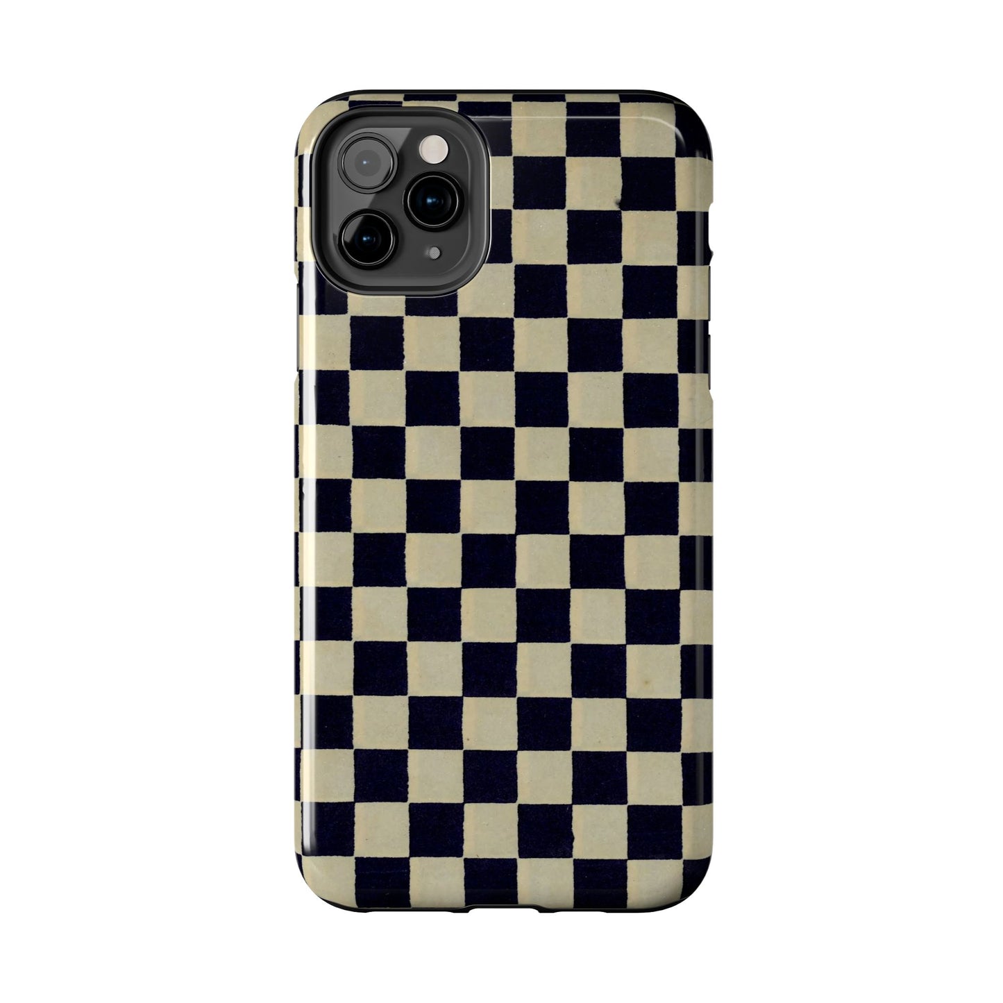 Ichimatsu Check Phone Case | Japanese Chiyogami Art | Taisho Modern Design 1926