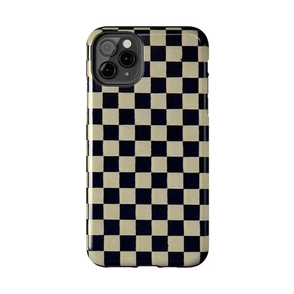 Ichimatsu Check Phone Case | Japanese Chiyogami Art | Taisho Modern Design 1926
