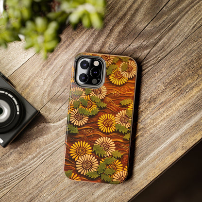 Japanese Dandelion Sunset Glow Tough Phone Case | Kamisaka Sekka 1901 | Meiji Era Art