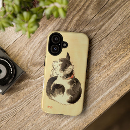 Sleeping Cat iPhone Case | Meiji Era Japanese Ink Painting | Ukiyo-e Art Phone Case | Vintage Japan Cat Gift