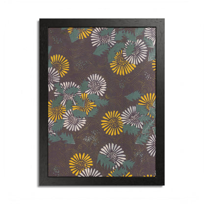 Vintage Japanese Chrysanthemum Framed Poster - 1901 Meiji Era Wall Art