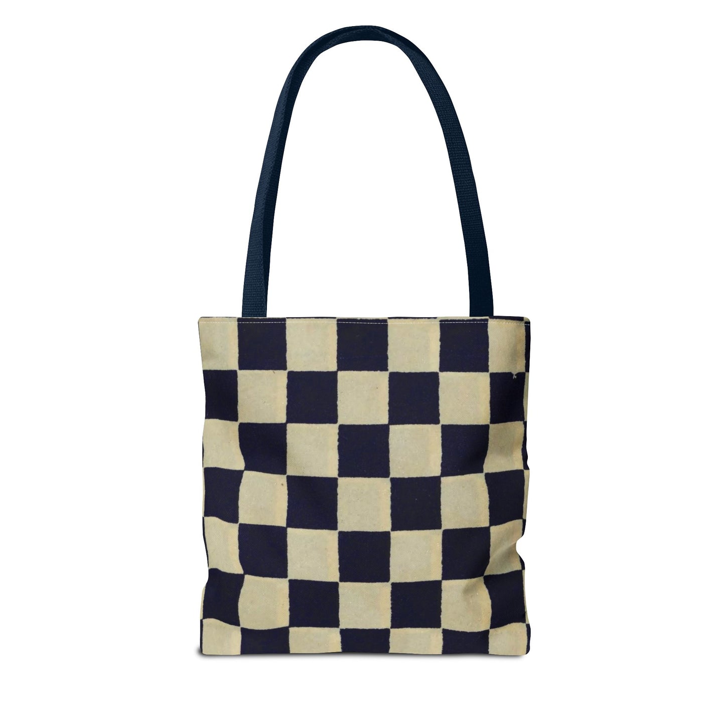 Black & White Ichimatsu Checkered Tote Bag – Japanese Traditional Pattern, Minimalist Everyday Bag