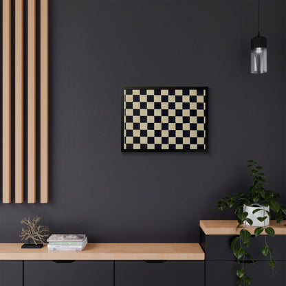 Taisho Era Ichimatsu Checkerboard Framed Poster - 1926 Japanese Chiyogami Wall Art