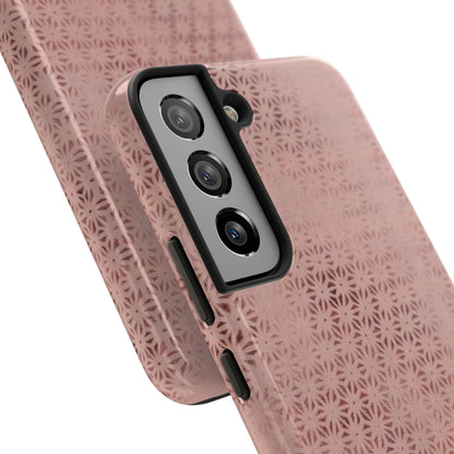 Taisho Era Pink Asanoha Phone Case | 1926 Japanese Chiyogami Art | Hemp Leaf Pattern