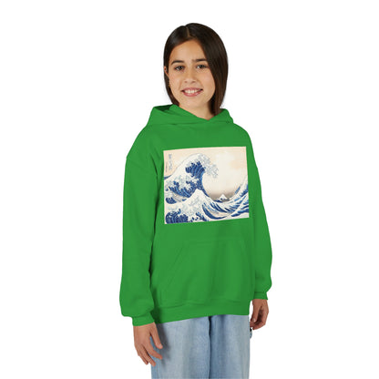 Great Wave off Kanagawa Kids Hoodie - Hokusai Japanese Art Youth Sweatshirt