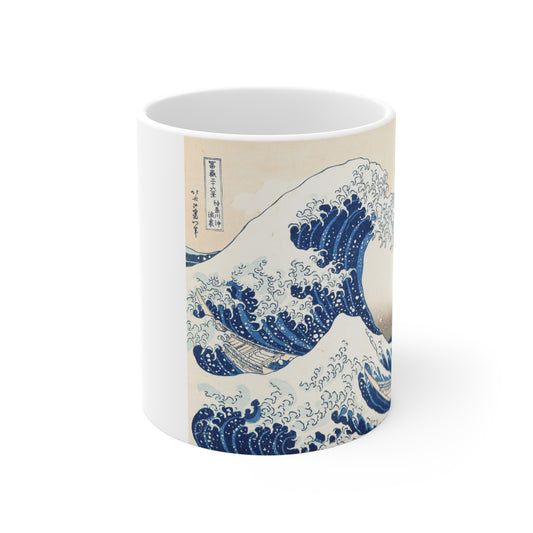 Hokusai "Great Wave" Ceramic Mug | 11oz Japanese Art Coffee Cup | Ukiyo-e Edo Era Design