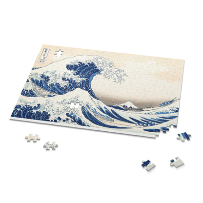 “Hokusai Great Wave Jigsaw Puzzle – Japanese Art Gift”(120/252/500 pcs)