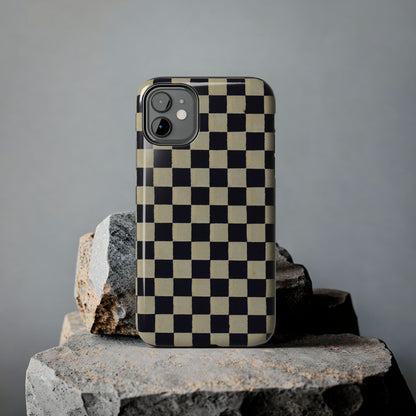 Ichimatsu Check Phone Case | Japanese Chiyogami Art | Taisho Modern Design 1926