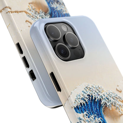 Japanese Great Wave Morning Glow Phone Case | Hokusai 3D Art | Edo Era Masterpiece