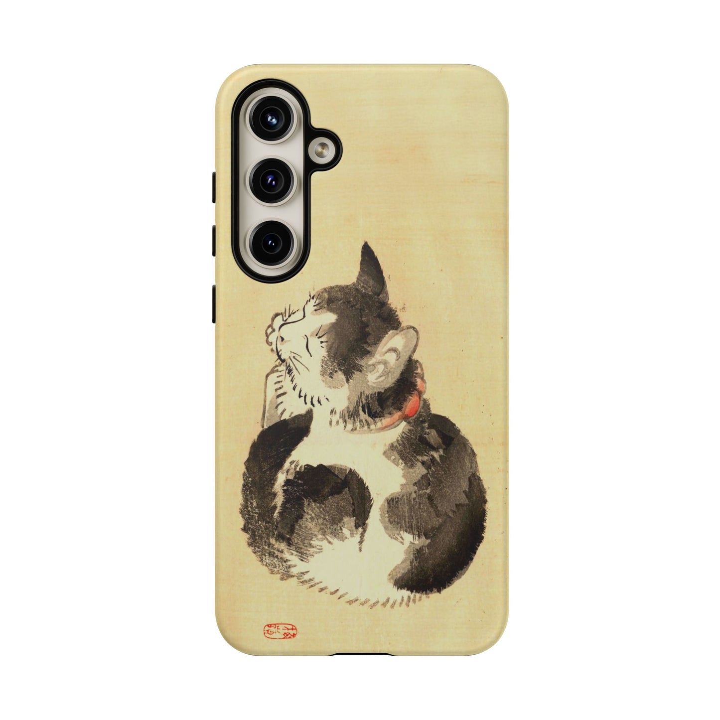 Sleeping Cat iPhone Case | Meiji Era Japanese Ink Painting | Ukiyo-e Art Phone Case | Vintage Japan Cat Gift