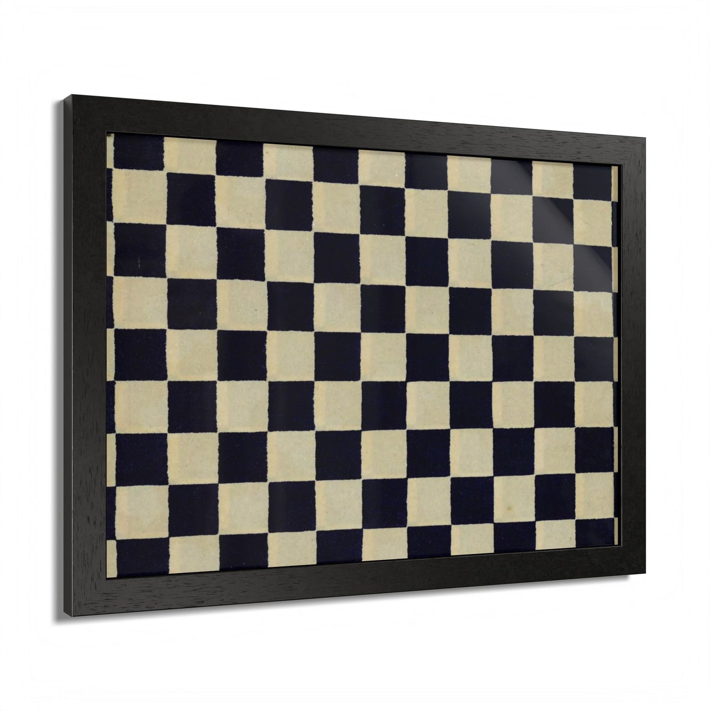 Taisho Era Ichimatsu Checkerboard Framed Poster - 1926 Japanese Chiyogami Wall Art