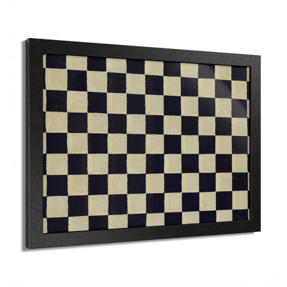 Taisho Era Ichimatsu Checkerboard Framed Poster - 1926 Japanese Chiyogami Wall Art