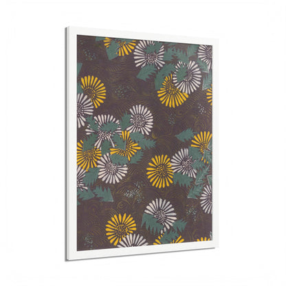 Vintage Japanese Chrysanthemum Framed Poster - 1901 Meiji Era Wall Art