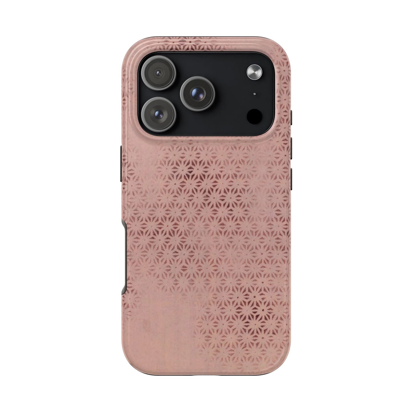 Taisho Era Pink Asanoha Phone Case | 1926 Japanese Chiyogami Art | Hemp Leaf Pattern