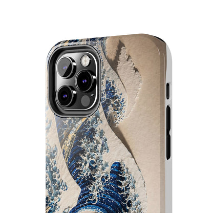 Great Wave 3D Embossed Tough Phone Case – Hokusai Japanese Art