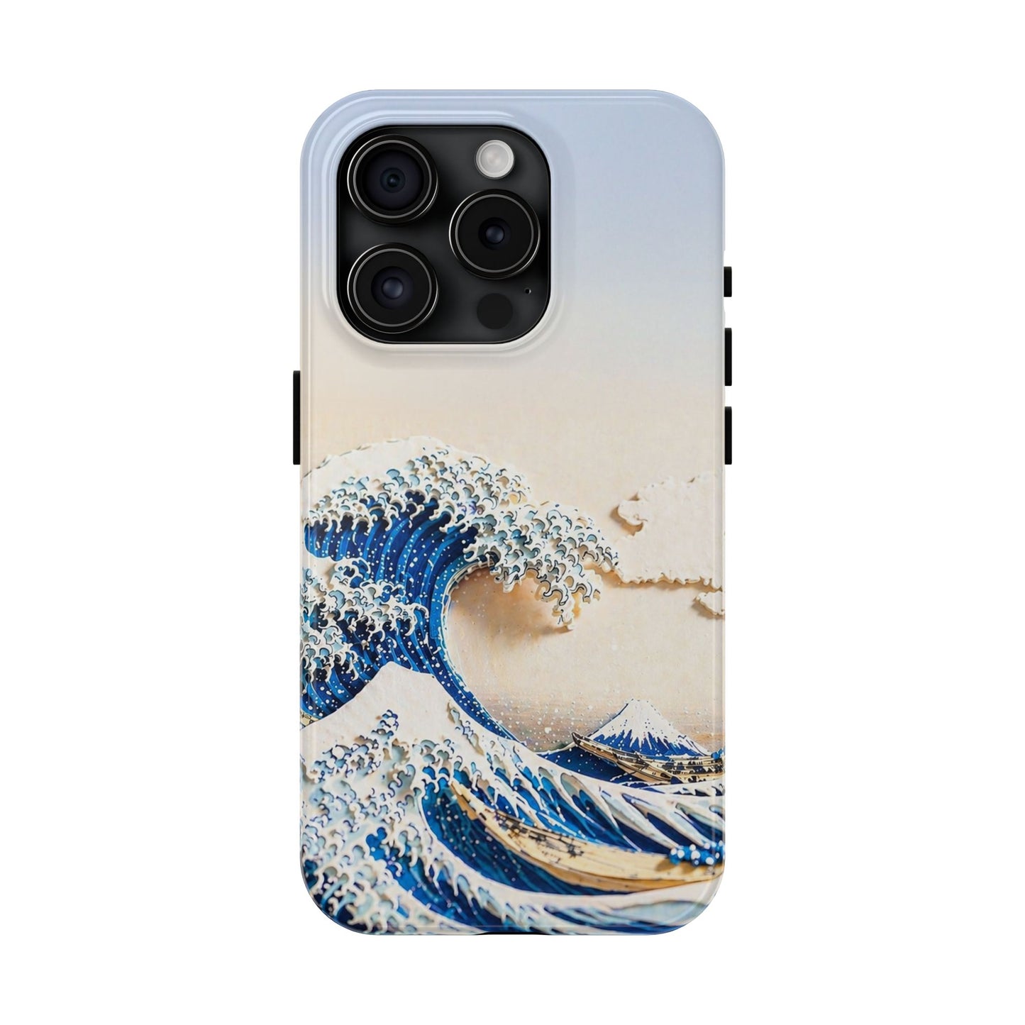 Japanese Great Wave Morning Glow Phone Case | Hokusai 3D Art | Edo Era Masterpiece