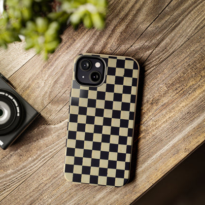 Ichimatsu Check Phone Case | Japanese Chiyogami Art | Taisho Modern Design 1926