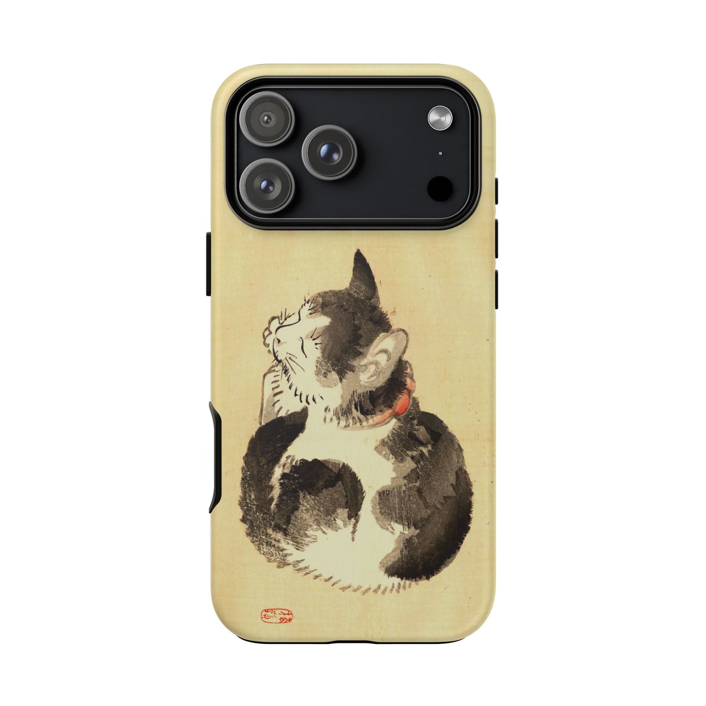 Sleeping Cat iPhone Case | Meiji Era Japanese Ink Painting | Ukiyo-e Art Phone Case | Vintage Japan Cat Gift