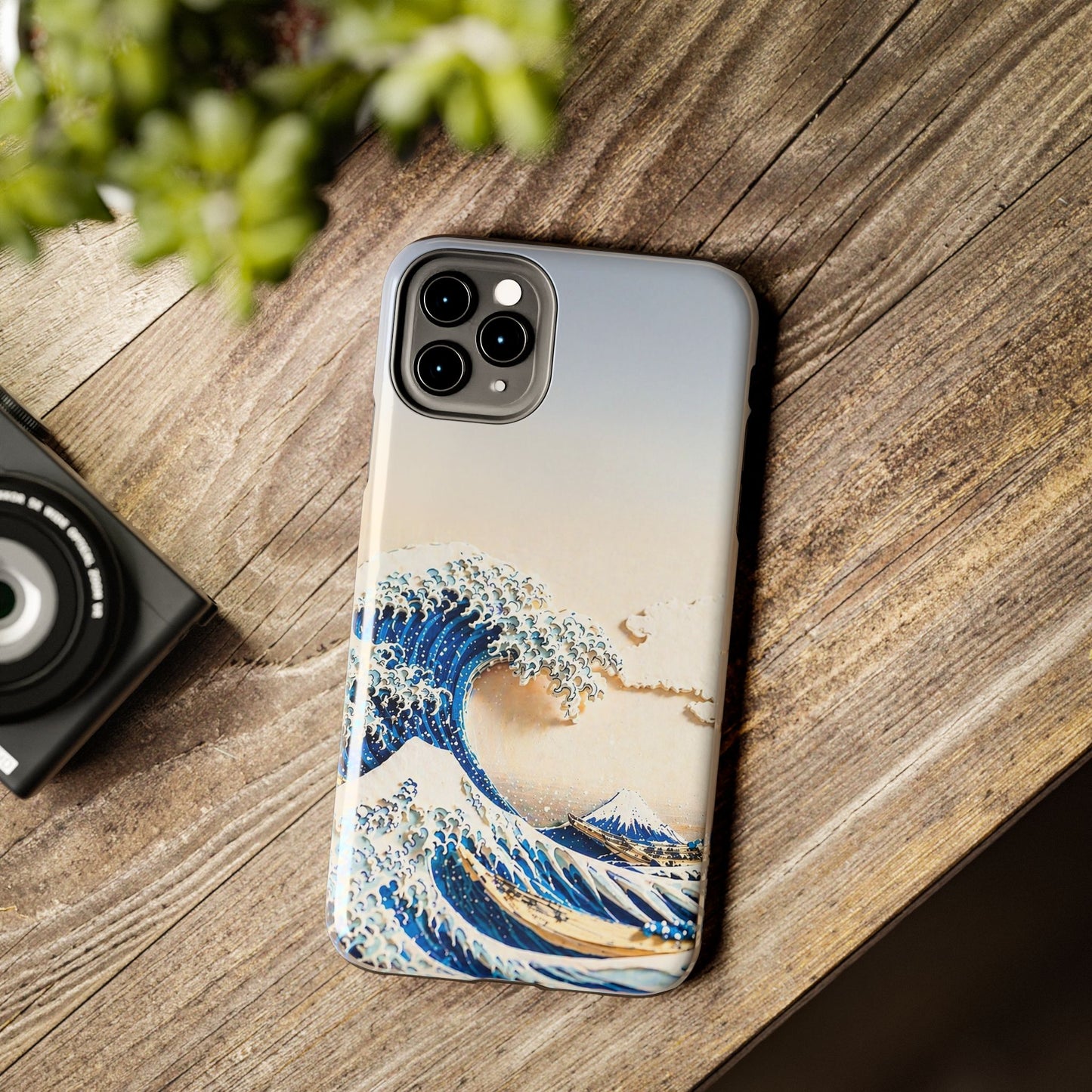 Japanese Great Wave Morning Glow Phone Case | Hokusai 3D Art | Edo Era Masterpiece