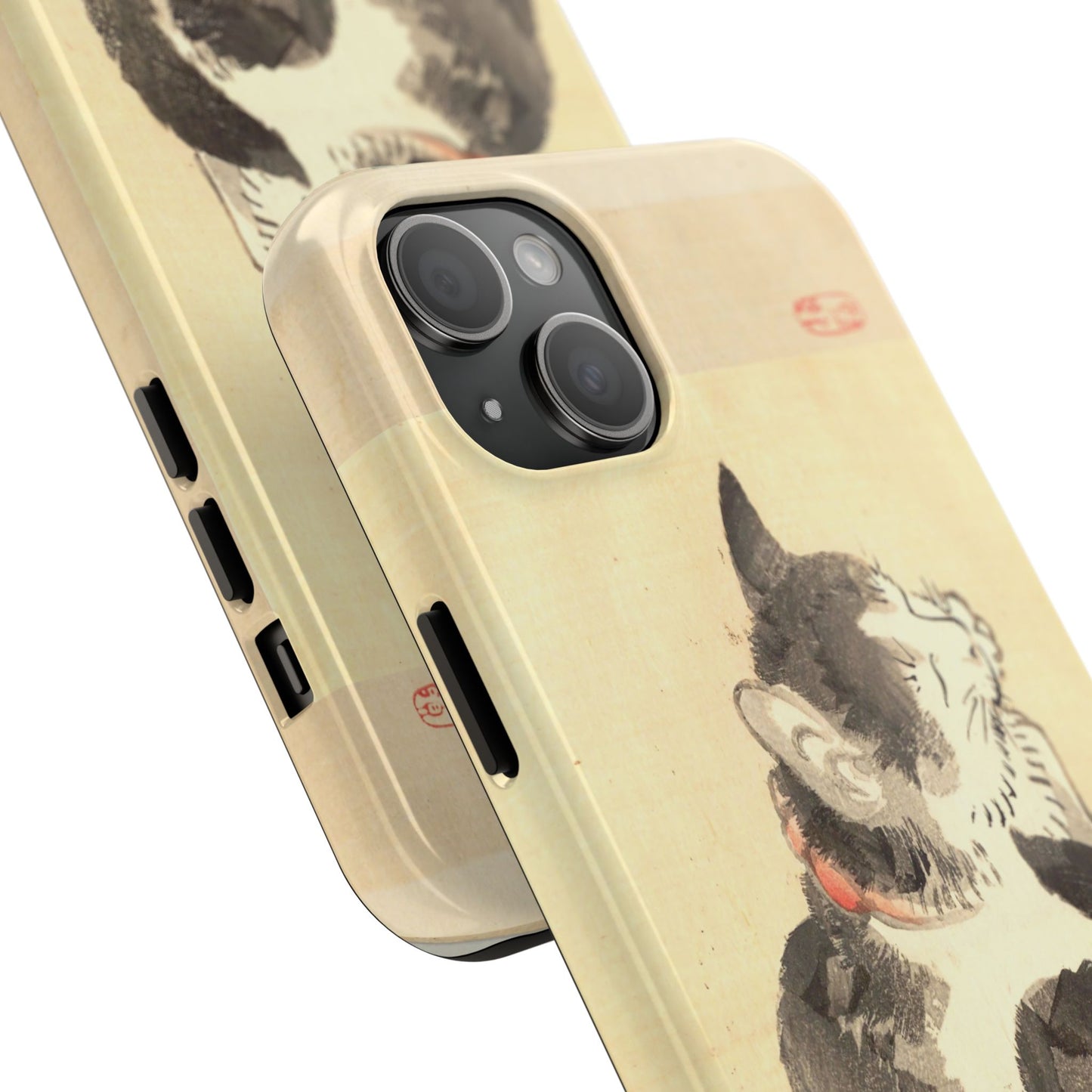 Sleeping Cat Japanese Art Phone Case | Meiji Era Bairei Kono Woodblock | Vintage Cat Illustration 1887
